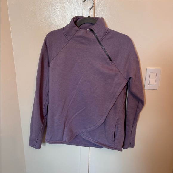 RBX Tops - RBX Purple Asymmetrical Zip Pullover | Size L